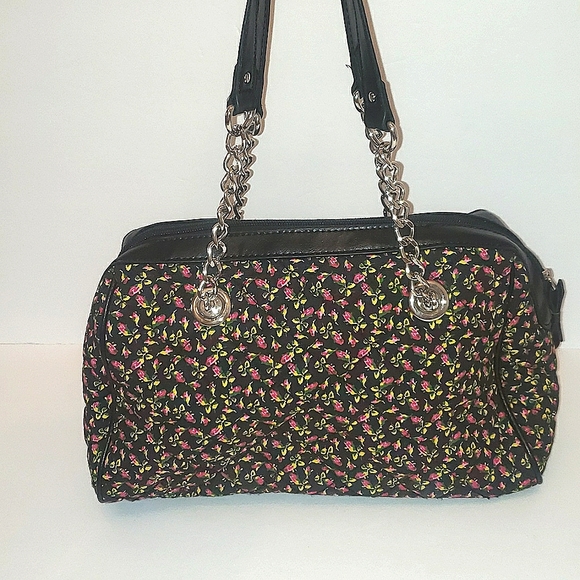 Betsey Johnson Betseyville Vegan Floral Stud Bow  Quilted Shoulder Bag Purse - Picture 4 of 17